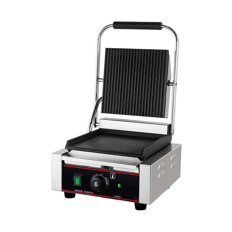 Mesin Dapur Panggangan Panini Listrik Komersial Stainless Steel